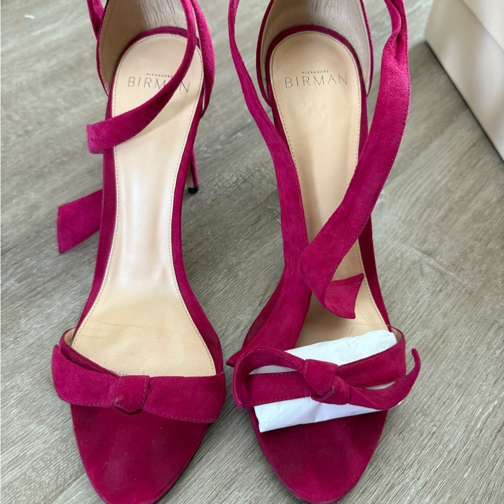 Alexandre Birman Women's Pink Suede Heels